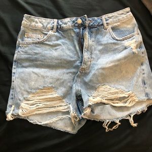 Topshop Ripped Mom Shorts